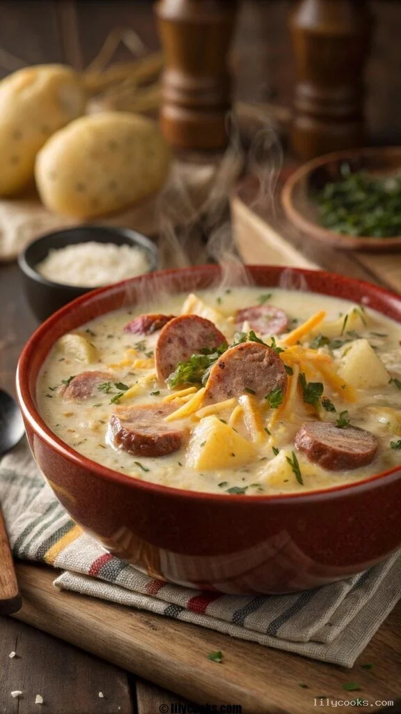 Cheesy Potato and Sausage Chowder