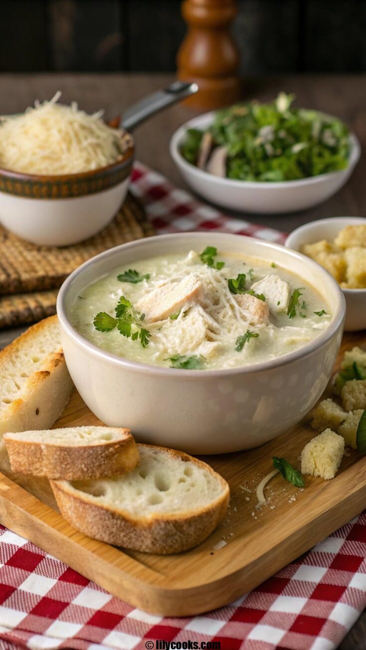 White Chicken Lasagna Soup