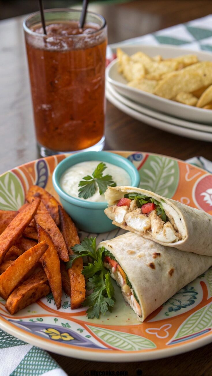 Cheesy Garlic Chicken Wraps