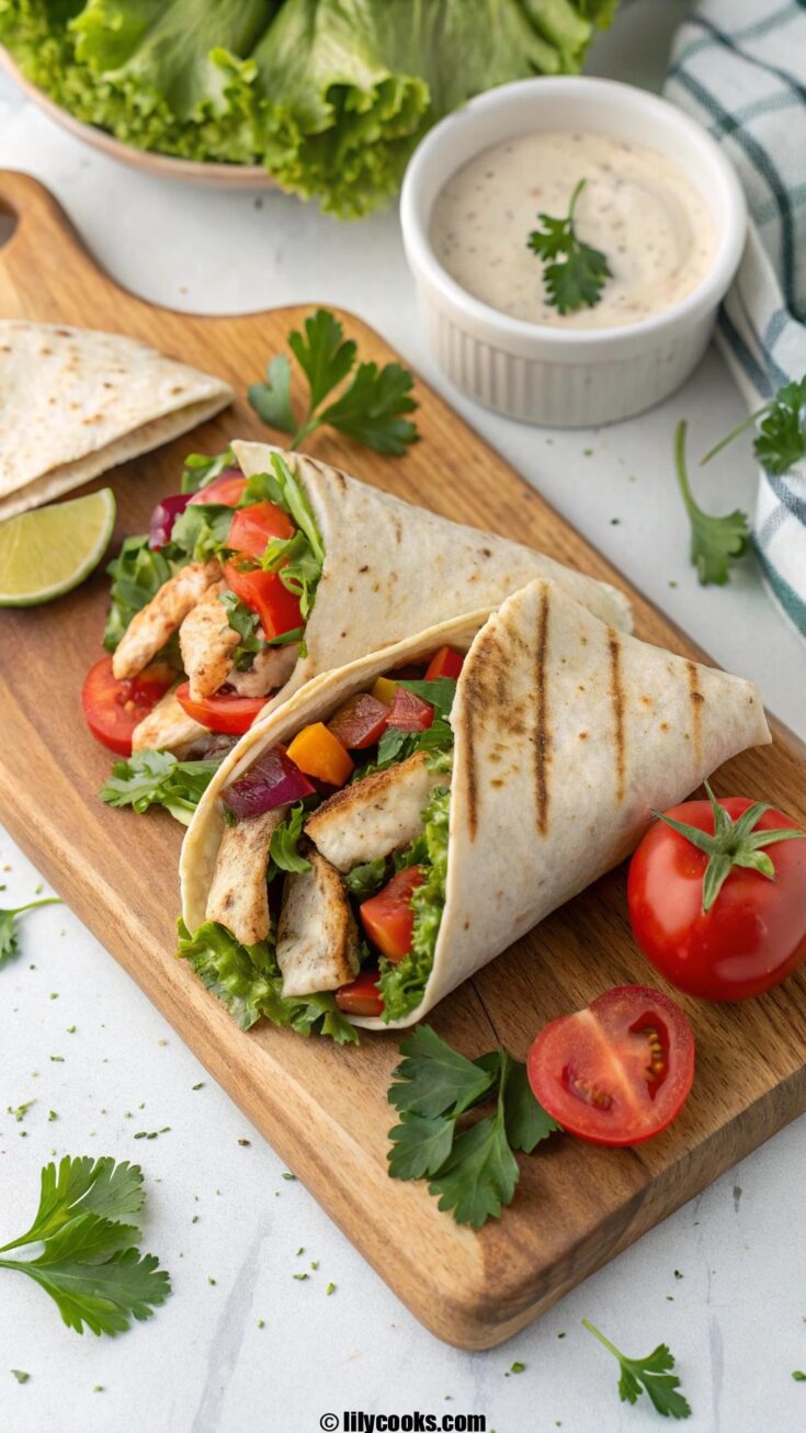 Garlic Chicken Wraps