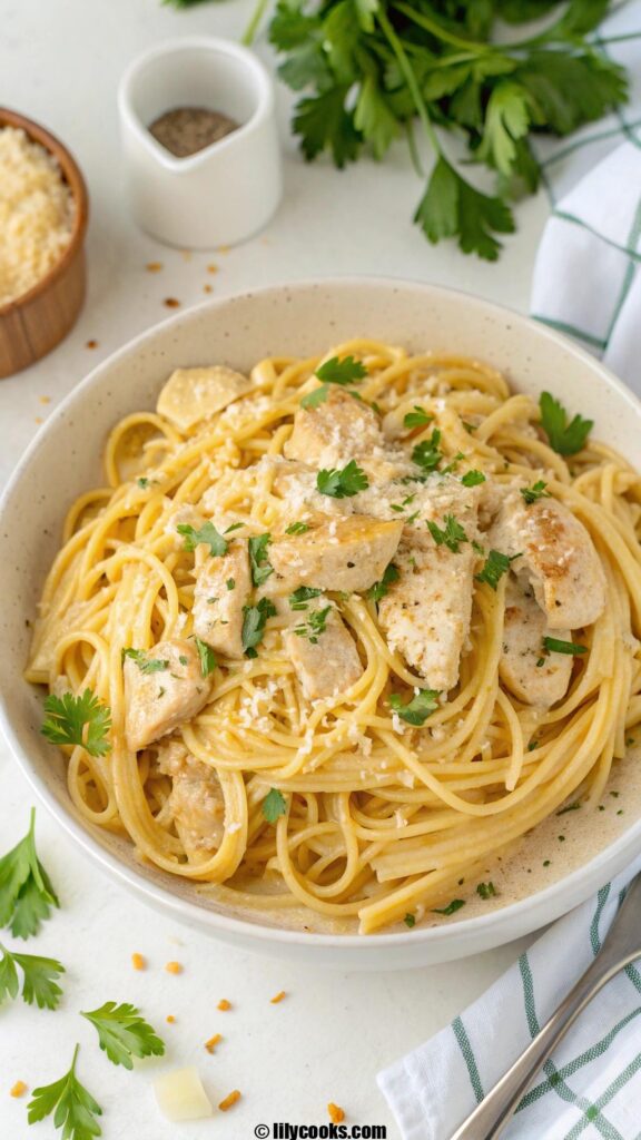 Parmesan Garlic Chicken Pasta