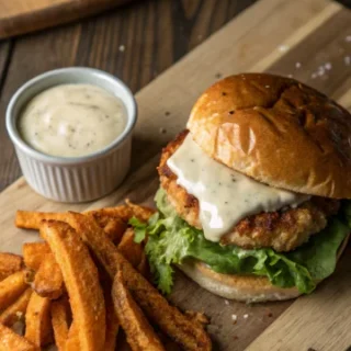 flavorful cheddar ranch chicken burgers recipe