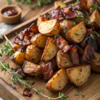 honey bacon roasted potatoes recipe