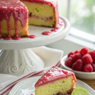 raspberry glazed key lime cake recipe