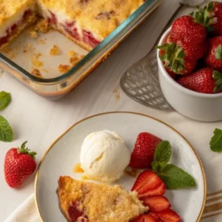 strawberry cheesecake dump cake recipe