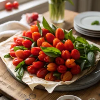 spring flower caprese recipe