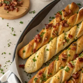 garlic butter bacon alfredo pizza twists recipe